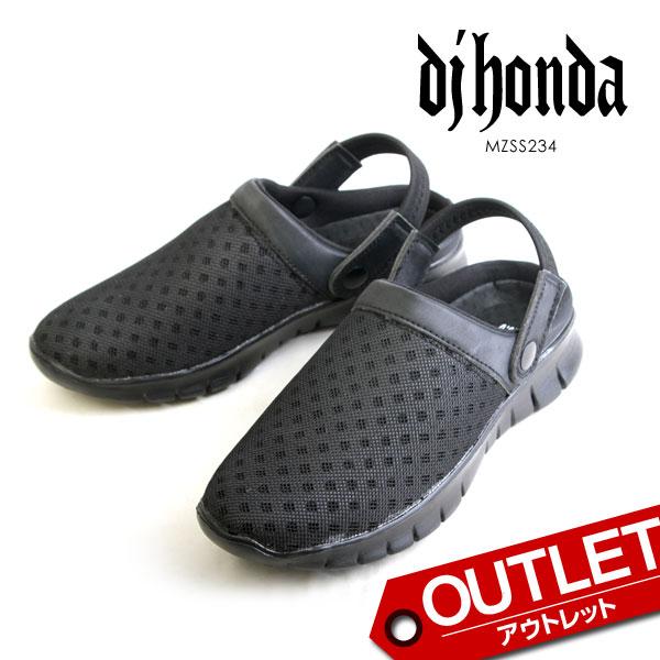 【アウトレット】DJ honda ディージェイホンダ 2WAY メッシュサンダル ブラック 234【...