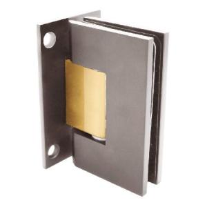(Brushed Nickel with Brass Accents) - CRL Brushed Nickel With Brass Accents Geneva 037 Series Wall Mount Full Back Plate Standard Hinge by CR Laurence｜pennylane2022