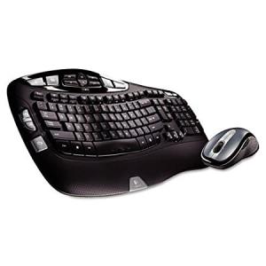 Logitech&#xAE; Wireless Desktop Wave Keyboard and Mouse Combo, 6ft Range, USB, B｜pennylane2022