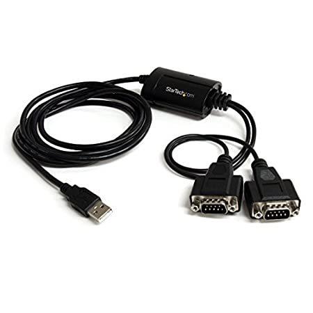 StarTech.com 2ポート増設USB 2.0 - RS232Cシリアルケーブル 1x USB...