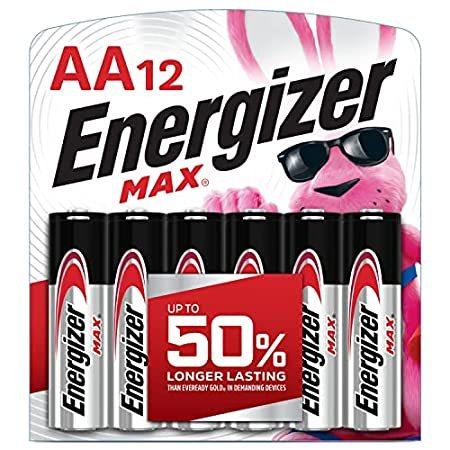 Energizer AA Batteries (12 Count), Double A Max Al...