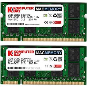 Komputerbay MACMEMORY Apple 2枚組　DDR2 800MHz　PC2-6400　2GBX2 DUAL 200pin SODI｜pennylane2022
