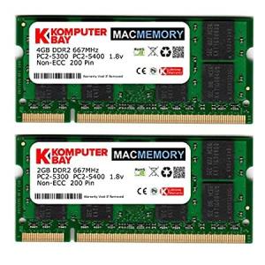 KOMPUTERBAY MASTER MACMEMORY DDR2 6GB 667MHz Apple KB_MACMEMORY_6GB_4+2_667｜pennylane2022