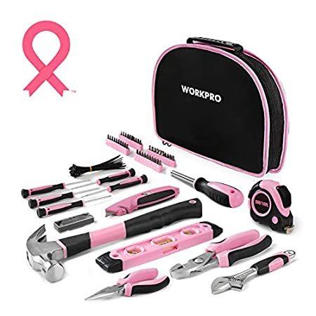 WORKPRO 103-Piece Pink Tool Kit - Ladies Hand Tool...
