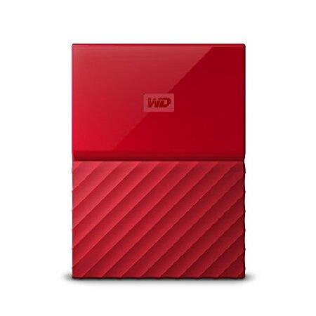 WD HDD ポータブル ハードディスク 2TB USB3.0 レッド 暗号化 パスワード保護 ( ...