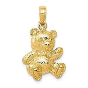 Jewels By Lux 14K Yellow Gold Teddy Bear Pendant｜pennylane2022