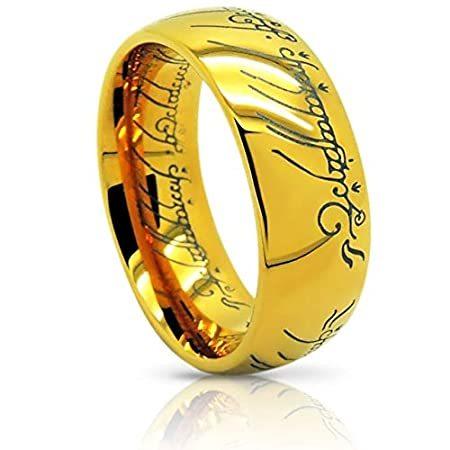 Atomic Jewelry 一つの指輪 タングステンリング 18Kゴールドメッキ