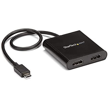 StarTech.com USB-C - HDMIマルチモニターアダプタ 2ポートMSTハブ 4K対...