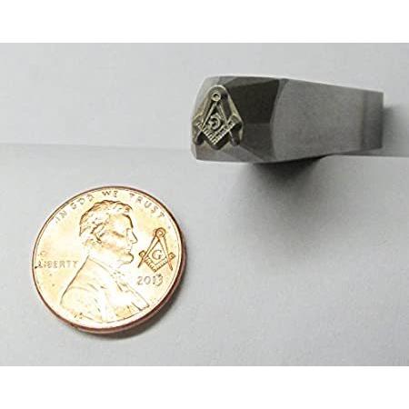 Masonic Penny Punch Stamping Tool Compass &amp; Square...