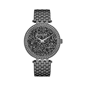 Caravelle Modern Quartz Ladies Watch, Stainless Steel Crystal , Black (Mode｜pennylane2022