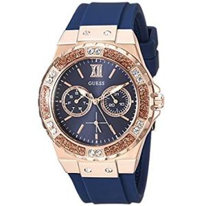 GUESS Women's Stainless Steel + Stain Resistant Silicone Watch with Day + D｜pennylane2022