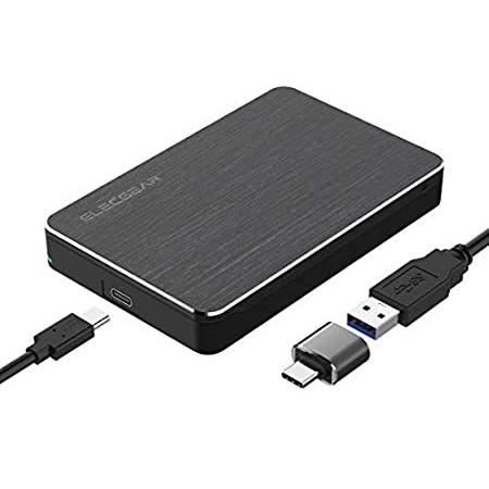 ElecGear USB C 3.1外付けディスクエンクロージャ、7mm〜15mm 2.5インチSA...