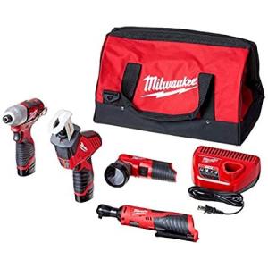 Milwaukee 2498-25 M12 12-Volt Lithium-Ion Cordless Combo Kit (5-Tool) with｜pennylane2022