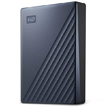 WD ポータブルHDD 4TB USB Type-C ブルー My Passport Ultra 暗...