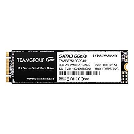 TEAMGROUP MS30 512GB SATA Rev. 3.0（6Gb / s）M.2ソリッド...