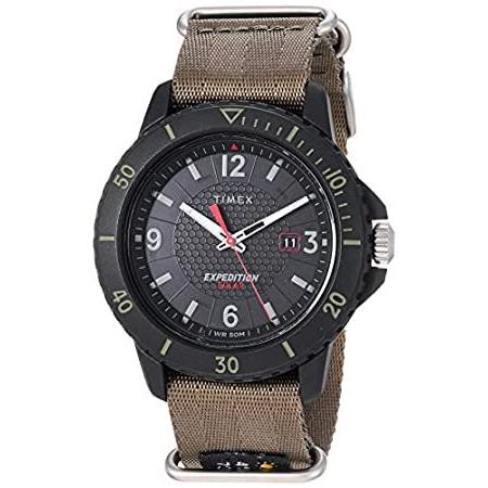 Timex メンズ Expedition Gallatin ソーラーパワーウォッチ, グリーン/ブラ...