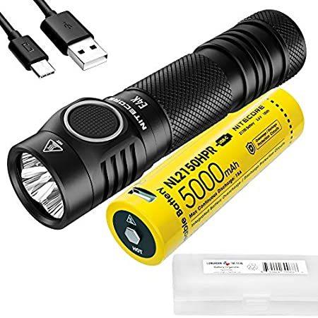 NITECORE E4K 4400 Lumen EDC Flashlight with 5000mA...