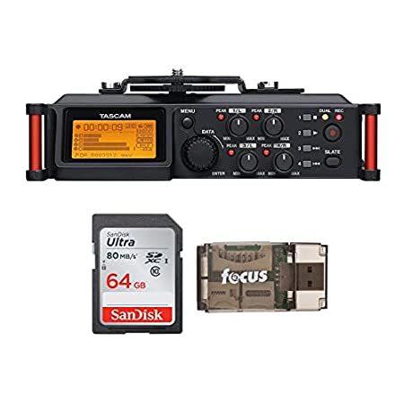 Tascam DR-70D 4-Track Portable Recorder Bundle wit...