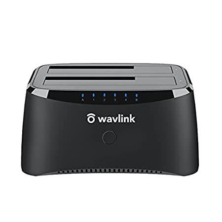 WAVLINK USB 3.0 - SATAハードドライブドッキングステーション、クローンと自動スリ...