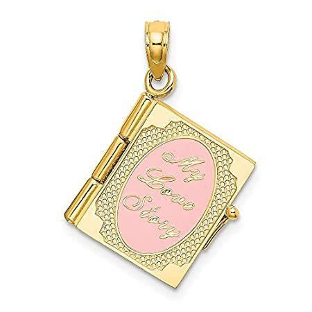 14k Yellow Gold Enameled Moveable My Love Story Bo...