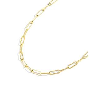 Jewelry Atelier ゴールドチェーンネックレスコレクション - 14Kソリッドイエローゴールドフィルド ペーパークリップリンクチェーンネッ｜pennylane2022