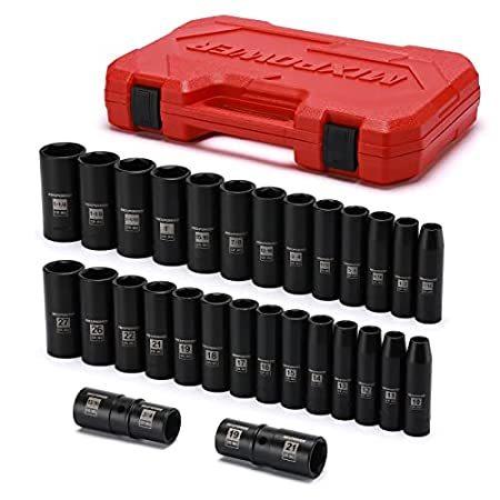 MIXPOWER 1/2-Inch Deep Impact Socket Set, Cr-Mo St...