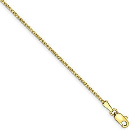 10k 1.25mm Spiga Chain Anklet 10in 1.25mm style 10...