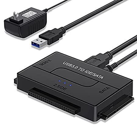 SATA/IDEからUSB 3.0へのアダプター - 外付けハードドライブリーダー 2.5 3.5イ...