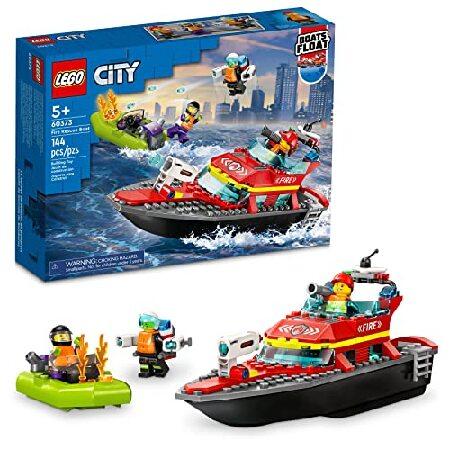 LEGO City Fire Rescue Boat 60373, Toy Floats on Wa...