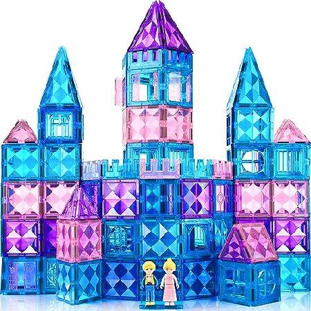 BENOKER 102pcs Frozen Castle Magnetic Tiles - 3D D...