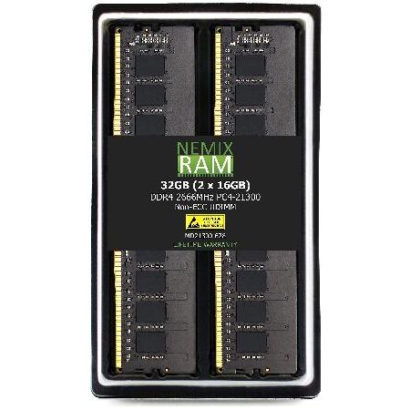 NEMIX RAM 32GB (2X16GB) DDR4-2666 PC4-21300 ノンECC ...