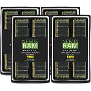 NEMIX RAM 64GB (8X8GB) DDR4-2400 PC4-19200 ECC RDIMM レジスタードサーバーメモリアップグレード Dell PowerEdge FC830サーバー用