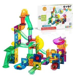 EverPlay 150 Piece Marble Run Magnetic Building Toys Magnet Tile Construction Blocks STEM Learning Educational Toy Playset Toddlers Preschool Boys Gir｜pennylane2022