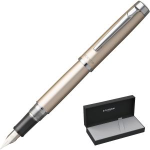 プラチナ万年筆 プロシオンラスター シャンパンゴールド 細字 PNS-8000#78-2