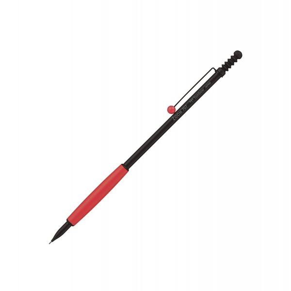 【在庫品】トンボ鉛筆 シャープペン ZOOM 707 0.5 ブラック/レッド SH-ZS2