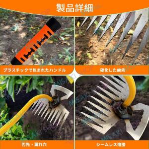【11 歯&ステンレス鋼製】1本 草取...の詳細画像4