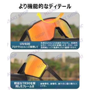 【偏光レンズ】ポーツサングラス 軽量 UV40...の詳細画像5