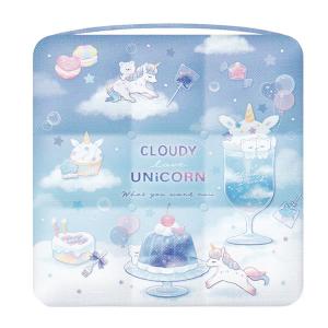 スクールクッション CLOUDY UNICORN 水色 5205 カミオジャパン ユニコーン 学童クッション 座布団 女子 209520