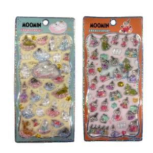 【シールノートとセット】ムーミン MOOMIM プチドロップステッカー ステッカー シール カミオジャパン リトルミイ かわいい キラキラ ぷっくり 307793 307794｜PENPORT
