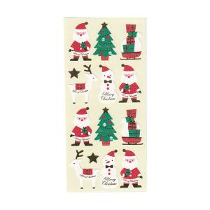 クリスマス ギフトシール プレゼントサンタ 8326 Z&K プレゼント クリスマスツリー トナカイ 雪だるま ラッピング 76-832