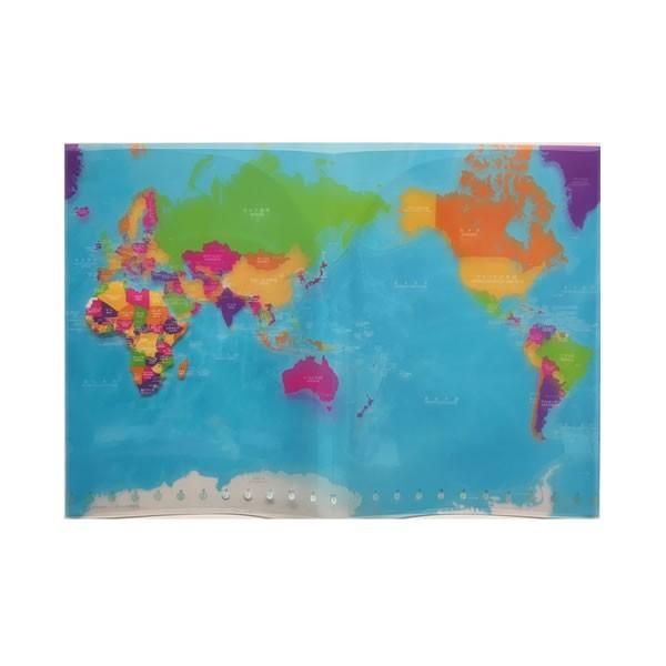 世界地図 クリアファイル　大陸メルカトル　3339　東京カートグラフィック　CFLM P