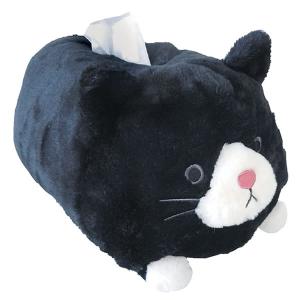 ティッシュカバー ハチワレ 3113 インテリアカンパニー 黒猫 ぬいぐるみ 吊り下げ ネコ派 動物 IMM-0771