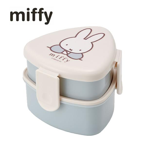 ミッフィー 抗菌 三角 おにぎり用 ランチボックス 2段 フォーク付 500ml スケーター お弁当...