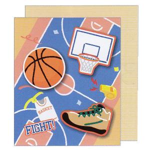 シール 封筒付スポーツ色紙 バスケットボール 0431 クローズ ピン 部活 寄せ書き メッセージ 卒団式 卒業 スポーツ SC-16043