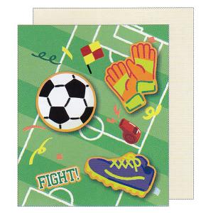 シール 封筒付スポーツ色紙 サッカー 0448 クローズ ピン 部活 寄せ書き メッセージ 卒団式 卒業 スポーツ SC-16044