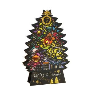 学研ステイフル クリスマスカード ステンドグラスツリー きよしこの夜 オルゴールバージョン ライト付き X 送料無料 ブングショップヤフー店 通販 Yahoo ショッピング