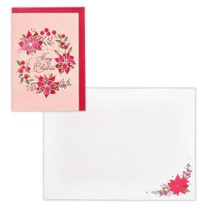 クリスマス 立体レーザーカットカード GKWMレーザーポインセチア ホールマーク XAP-809-188