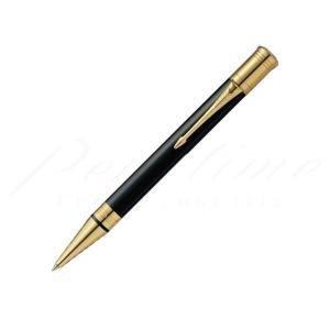 良品▼PARKER パーカー ヴィンテージ デュオフォールド ブラックGT センテニアル 旧型 18K Fニブ 万年筆 ブラック ゴールド 箱・ケース付き 英国製 メンズ 良品▽PARKER パーカー ヴィンテージ デュオフォールド ブラックGT
