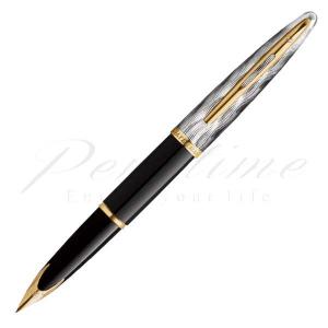 WATERMAN　Caren　カレン　デラックス　ブラック／シルバー　万年筆　M カレン ウォーターマン WATERMAN 万年筆 ブラック/シルバー
