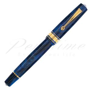 OMAS オマス 万年筆 ボローニャ ダイヤモンドブルーゴールドトリム 名 